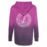 Long Island New York Anchor - Women's French Terry Purple Ombre Hoodie