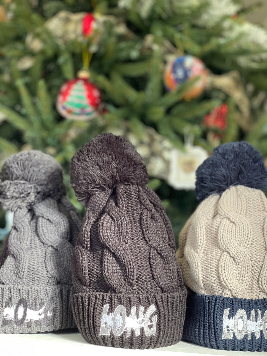 LI Offset Twist Knit Beanie – Long Island Threads