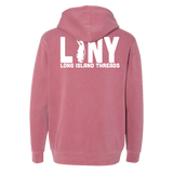 LINY - Maroon Pigment-Dyed Hoodie