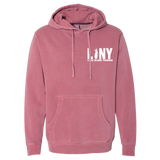 LINY - Maroon Pigment-Dyed Hoodie