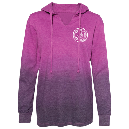 Long Island New York Anchor - Women's French Terry Purple Ombre Hoodie