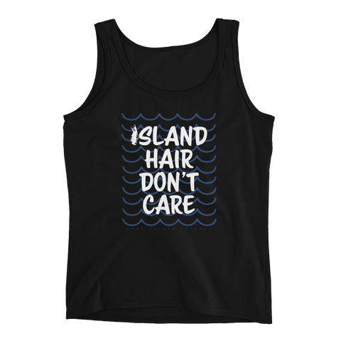Island Hair Don't Care Women's Tank Top (Black)